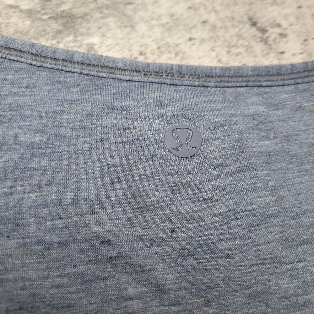 Lululemon Size 6 Do The Daily Short Sleeve Twist Crop Crescent T Shirt SS Grey